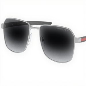 Prada Occhiali da Sole Linea Rossa Uomo Silver Grey