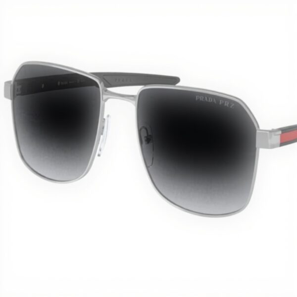 Prada Occhiali da Sole Linea Rossa Uomo Silver Grey