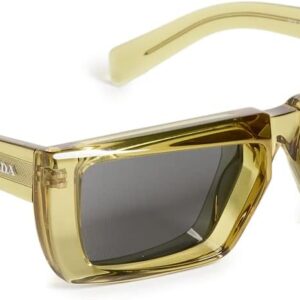 Prada Occhiali da Sole Uomo PR 24YS Green Grey-0